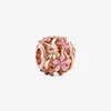 Opengewerkte roze madeliefjebloem bedel Pandoras 925 sterling zilveren luxe bedelset armband maken roségouden kralenbedels Designer kettinghanger originele doos