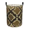 Laundry Bags Snake Skin Print Basket Foldable Snakeskin Texture Toy Clothes Hamper Storage Bin For Kids Nursery