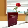 Wazony wyraźna książka wazon akryl lekki estetyczny kwiat domowy biblioteka na półki dekoracja kontenerów miłośników prezent