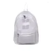 Backpack Chikage Large Capacity Outdoor Sports Mesh Bag Fashion Women Transparent Lightweight Rucksack Travel Student