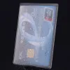 1-50PCS透明IDカードプロテクターフロストPVCクレジットカードカバーアンチマグネティックホルダーポストカードCTainerストレージバッグケースU2AM＃