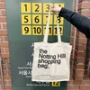 Women Canvas Shop Bag Notting Hill Books Bag Female Cott Tyg axelväska Eco Handväska Tote Återanvändbara livsmedelsbutiker Väskor W4GE#