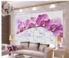Duvar Kağıtları Duvar Kağıdı 3D Çiçek Orkide Kutusu Ev Dekorasyonu Özel Po Modern Oturma Odası