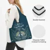 recycling Retro Vintage Nautical Anchor Shop Bag Women Tote Portable Sailor Grocery Shopper s W2yU#