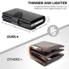 rfid Credit Card Holder Wallets Men Leather Aluminum Busin Bank Cardholder Male Case Minimalist Wallet 2022 a5aR#