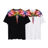 of Mb Short Sleeved Mens and Womens Couple Outfit Colorful Wing Feather T-shirt Marcelo Trendy Brand Classic Half