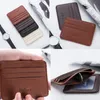 Ultra Slim Frt Pocket Wallet Mens Women Wallet With Card Slots Travel Credit Card Holder Portefeuille Mey Clip W7JP #