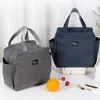 Effen Kleur Draagbare Lunch Tas Thermisch Geïsoleerde Lunchbox Tote Koeler Handtas Bento Pouch Diner Ctainer Voedsel Opbergzakken a5um #