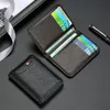 men Minimalist Slim Card Holder PU Leather Card Wallet Slim Line Thin Mini Small Passport Cover Id Card Holder Male Purse P3km#