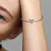 Funkelnder freihändiger Herz-Charm für Pandora aus 925er-Sterlingsilber, Luxus-Charm-Set zur Herstellung von Armbändern aus 18-karätigem Roségold, Perlen-Charms, Designer-Halskettenanhänger, Originalverpackung