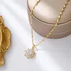 Anhänger Halsketten Großhandel Süße Zirkon Kristall Schlüsselbein Kette Halskette Für Frauen Mode Sexy Edelstahl Schmuck Weibliche Accessoires