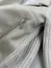 Женские куртки Женская шерстяная трикотажная лоскутная короткая куртка с воротником на молнии
