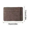 Mężczyźni skórzane portfel Monety Pocket Pocket Credit Card Card Card Bag moneta Fi Slim U8qu#