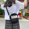Bag Qiaoduo Kvinnor Handväskor axelväskor för flickor 2024 Fashion Female Canvas Crossbody Söta transparenta Purses Messenger