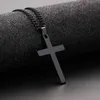 Kayi bijoux nouveau collier croix en acier inoxydable pour hommes pendentif en acier titane bijoux collier