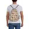 Capybara Group Sacs à dos Casual Portable Sacs à cordon Cordon Bundle Poche Chaussures Sac Livre Sacs Pour Homme Femme Étudiants x4aH #