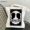 the Vampire Diaries shop bag grocery shopper jute bag recycle bag cott shopper bolsa compra woven sac tissu 39AQ#