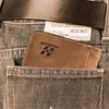 1pc New Men's Wallet Short Frosted Leather Wallet Retro Three Fold Vertical Wallet Youth Korean Multi-Card Men Fi h10V#
