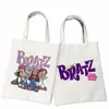 bratz Letter Female Shop Canvas Aesthetics Tote bag Casual Large-capacity Ulzzang Women Bag Harajuku Funny Y2k Shoulder Bags y9Z4#