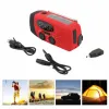 Survie portable d'urgence solaire manivelle dynamo AM/FM/WB météo Radio lampe de poche LED chargeur étanche outils de survie d'urgence chauds