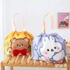 Sevimli Öğle Çantası Kadınlar Kawaii Taşınabilir Yalıtılabilir Soğutucu Çantalar Termal Drawstring Öğle Yemeği Kutusu Tote Gıda Çantaları Kadınlar İçin WY117 X2O1#