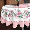 Tabela de mesa Primavera Spring Rose Flor retangular Tolera de mesa Decoração de casamento Tabela de mesa de férias de mesa de férias Decorações de refeições de férias Y240401