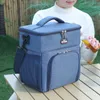 Double grande capacité sac à lunch sac à lunch portable Fruit Drink à lunch Box Box de rangement Sac à lunch pour le refroidisseur F3if #