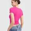 Damesblouses Ademend top Stijlvol T-shirt met vierkante hals Collectie Slim Fit Pullover Tops voor de zomer Effen kleur Streetwear Sexy