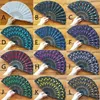Decorative Figurines Beautiful Fans Plastic Cloth Folding Hand Pattern For Party Wedding Spanish Style Dance Flower Held Fan Fashion