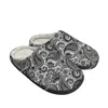 Slippare Böhmen Mandala Flower Print Home Cotton Mens Womens Plush Bedroom Case Keep Warm Shoes Thermal Slipper Custom Shoe