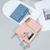women Wallets PU Leather Female Purse Mini Hasp Solid Multi-Cards Holder Coin Short Wallets Slim Small Wallet Zipper Hasp t0vz#