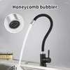 Rubinetti per lavandino del bagno Rubinetto da cucina in acciaio inossidabile Miscelatore per acqua fredda Lavabo monocomando nero