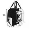 Noir et blanc Unus Annus Sac à lunch isolé thermique Memento Mori Ethan Mark Hourglass Portable Lunch Ctainer Food Box B03z #