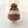 Bérets garçons et filles hiver tricoté laine épaissie laine pull chapeau chaud cache-oreilles