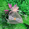 100pcs Sheer Organza Bags Gift String Pouch Pouchstring para Jewelry Party Wedding Favor Festival Sacos de doces M02d#
