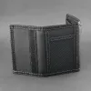 Rock Biker Three Star Men Men Wallet Short Casual Card Mey Purse met metalen veilige ketting E1KF#