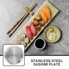 Dijkartikelen sets sashimi bord decor Japanse sushi container decoratieve multifunctionele praktische schotel roestvrijstalen serveerlade