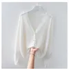 Maglieria da donna Elegante cardigan lavorato a maglia sottile Giacca maglione Autunno maniche lunghe scollo a V Vestibilità slim Versatile L110
