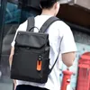 Rucksack aus hochwertigem, wasserdichtem Nylon für Herren, Laptop, modisch, Schwarz, für Geschäftsreisen, Stadtmenschen, USB-Aufladung