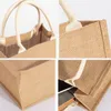 vintage Women Linen Tote Shopper Purses Summer Beach Handbags Retro DIY Bag Portable Eco Top Handles Multiple Sizes Shop Bag J3MU#