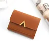 Женский кошелек Retro v Shape Shape Trend Trend Small Fi Swork Moin Swork Bag Card Bag 96NV#