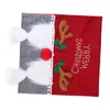Stol täcker icke-vävt bakre omslag broderi gnome julslipcovers droppe