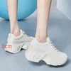 Casual Shoes Women's Chunky Sneakers 2024 Autumn Genuine Leather Women High Heels Female White Black For