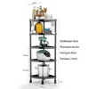 Kitchen Storage Multi-Layer Pot Shelf Corner Rack Trolley Cabinet Under Sink Racks Organizer