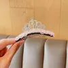 Hårtillbehör Kids Mini Crowns Coloful Gaze Pearl Shining Crystal Star Combs Small Tiaras Girls Princess Party Jewelry