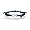 Charm Bracelets Handmade Braid Bracelet Men's Women's Jewelry 8 Number Pendant Magnet For Couple Lover Friend Women