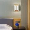 Wall Lamp Post-modern Iron Roll Shade Lamps Living Room White Art Bedside Bedroom Sofa Sconces Lights Study Design Deco Lighting