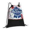 Pabst Blue Ribb 물건 4 드로우 스트링 백 배낭 학교 학교 가방 남성 백팩 어린이 가방 배낭 C79M#