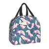 Leuke Axolotls Lunch Tas Voor Vrouwen Kids School Kinderen Voedsel Koeler Warm Geïsoleerde Lunchbox Draagbare Cam Reizen Picknick Tas a7zB #