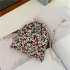 retro Style Floral Storage Drawstring Bag Women Finishing Storage Pouch Cute Makeup Bag Christmas Gift Candy Jewelry Organizer 47hn#